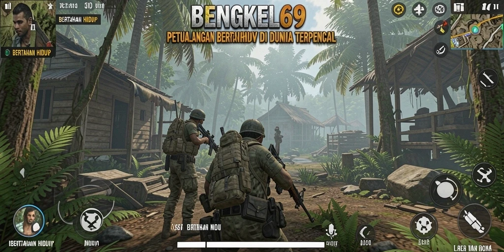 Antarmuka menarik dan fungsional di BENGKEL69.