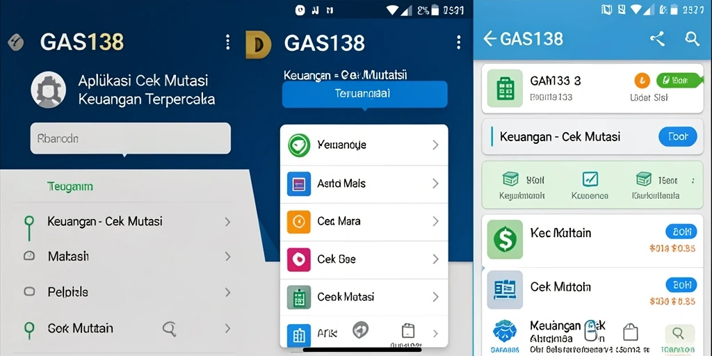 Tampilan antarmuka GAS138 yang modern dan rapi untuk Cek Mutasi.