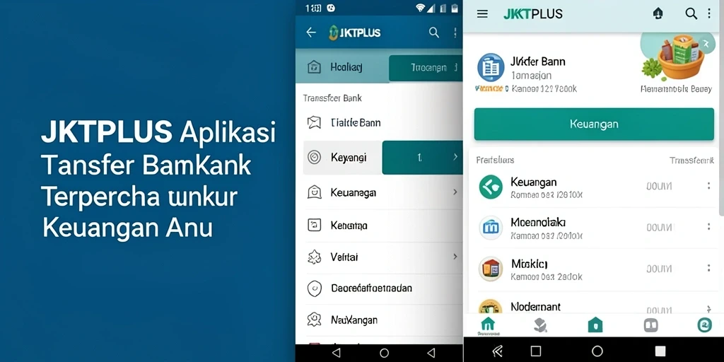 Antarmuka JKTPLUS yang sederhana dan fungsional untuk Transfer Bank.