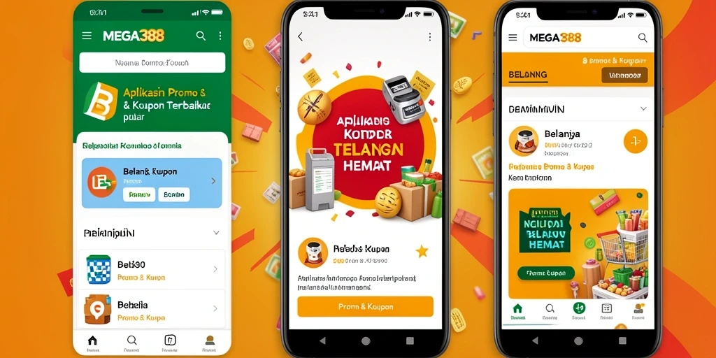 Antarmuka MEGA388 yang user-friendly untuk menemukan promo dan kupon.