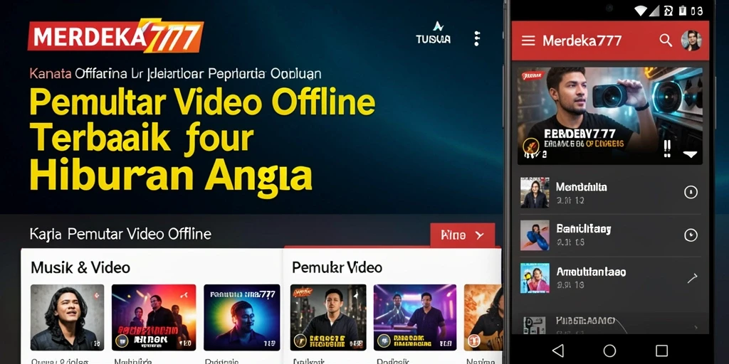Antarmuka MERDEKA777 yang sederhana dan fungsional untuk pemutar video offline.