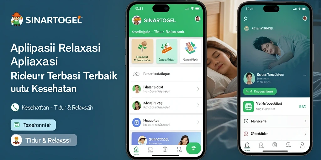 Antarmuka aplikasi SINARTOGEL untuk relaksasi tidur yang nyaman.