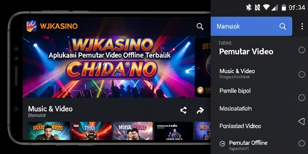 Antarmuka WJKASINO yang sederhana dan menarik saat memutar video.
