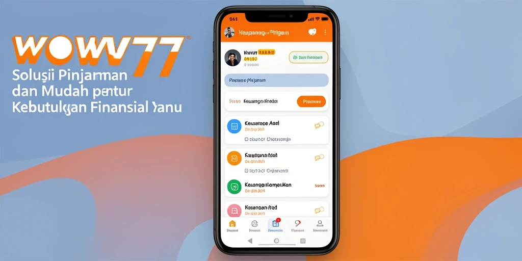 Tampilan antarmuka WOW77 yang simpel dan fungsional untuk pengajuan pinjaman.
